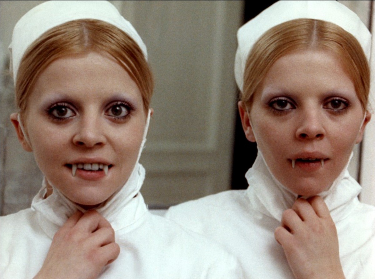 RedemptionFilms's tweet photo. Today is the birthday of our favourite twins, the stars of many Jean Rollin films, Catherine and Marie-Pierre Castel!
Catch them in Lips of Blood (and more) on RTV (& shiny disc) at
https://t.co/Vcd0z8UxPe
#lipsofblood #casteltwins #jeanrollin #vampiremovies #vampires #twins https://t.co/lrM5SaFQ8G