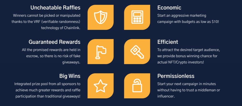RaffleMaker's tweet photo. RaffleMaker is a decentralized marketing tool to solve the issues with crypto giveaways. The aims is to create an #influence2earn model by enabling uncheatable, rewarding, permissionless and efficient raffles. https://t.co/y0nvlBjoyK