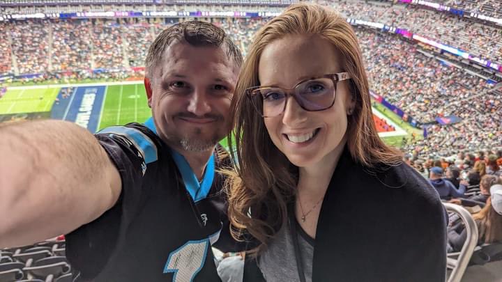 DogMominVA's tweet photo. Where are all my Panthers fans?! 🏈 #ProBowlGames #Vegas https://t.co/NoEAbMabQA