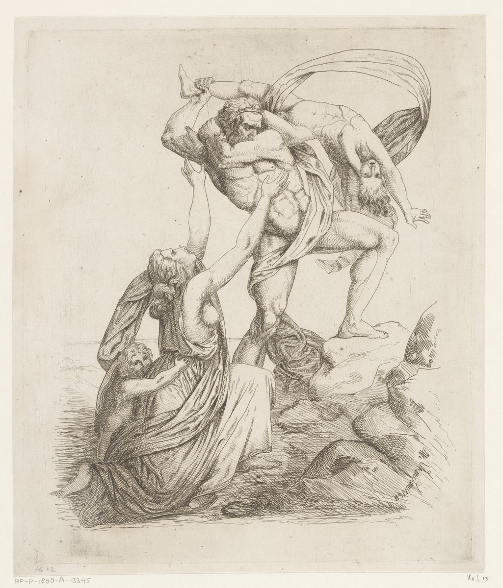 This artwork is an instance of 94H241, which is used to catalogue depictions of "Astyanax is snatched away from Andromache".