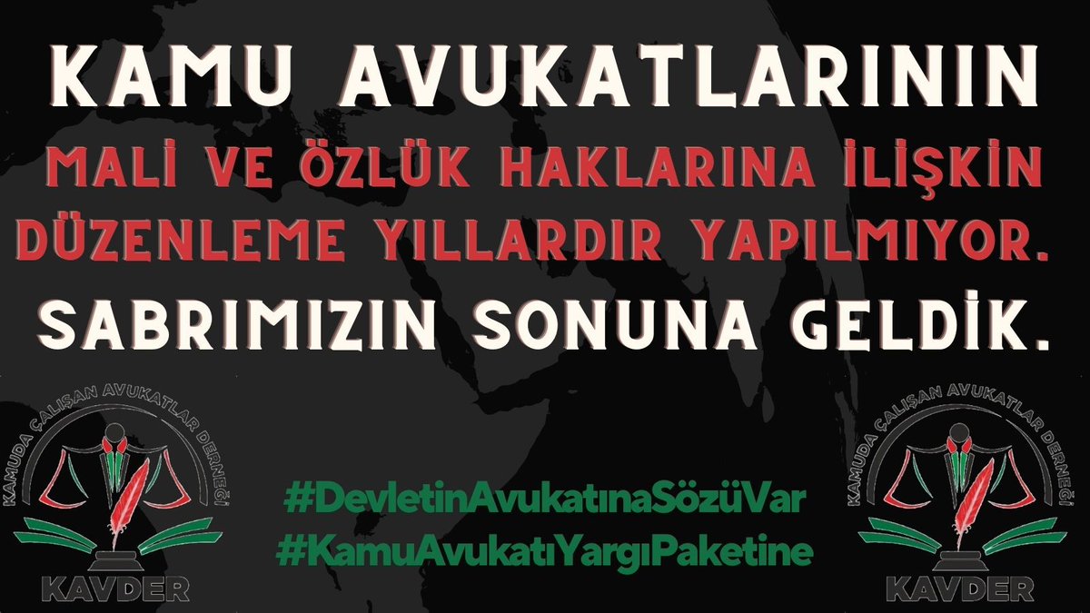 #DevletinAvukatınaSözüVar
#KamuAvukatıYargıPaketine
Herkese var Ama 5 BİN KAMU AVUKATINA YOK.
Lütfen bize ses olun
🙏🏻📢⚖️⚖️📢🙏🏻