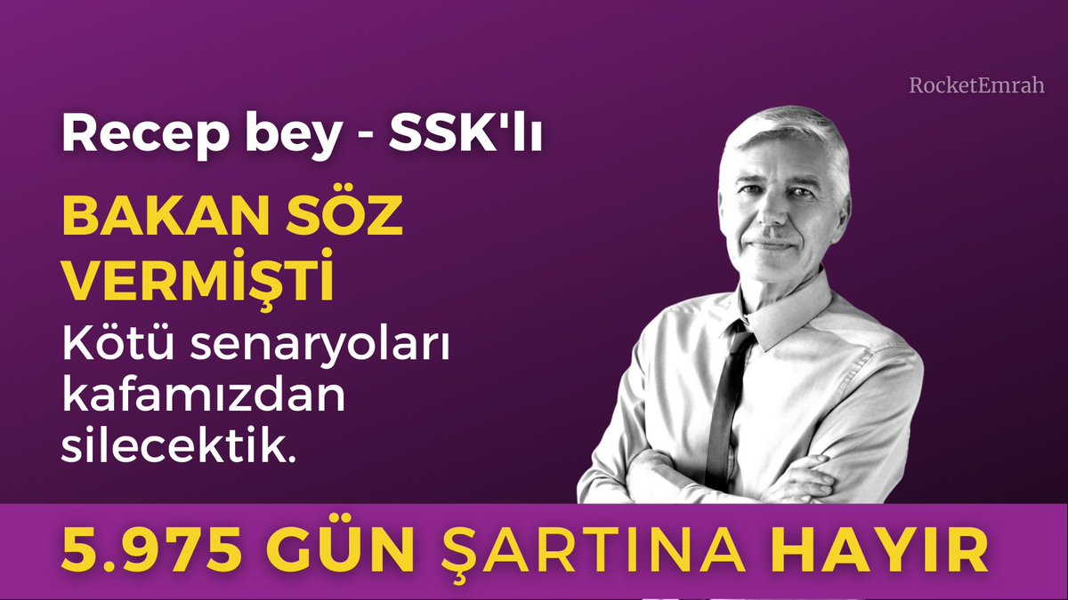 Prime takılmak istemiyoruz.
📍SSK +975 gün
📍BAĞKUR +2.200 ve +4.000 gün sorunumuz çözülsün.
<a href="/RTErdogan/">Recep Tayyip Erdoğan</a> <a href="/kilicdarogluk/">Kemal Kılıçdaroğlu</a> <a href="/meral_aksener/">Meral Akşener</a>
<a href="/dbdevletbahceli/">Devlet Bahçeli</a> #KabinedenŞartsızEYT #KabineBagkuruUnutma