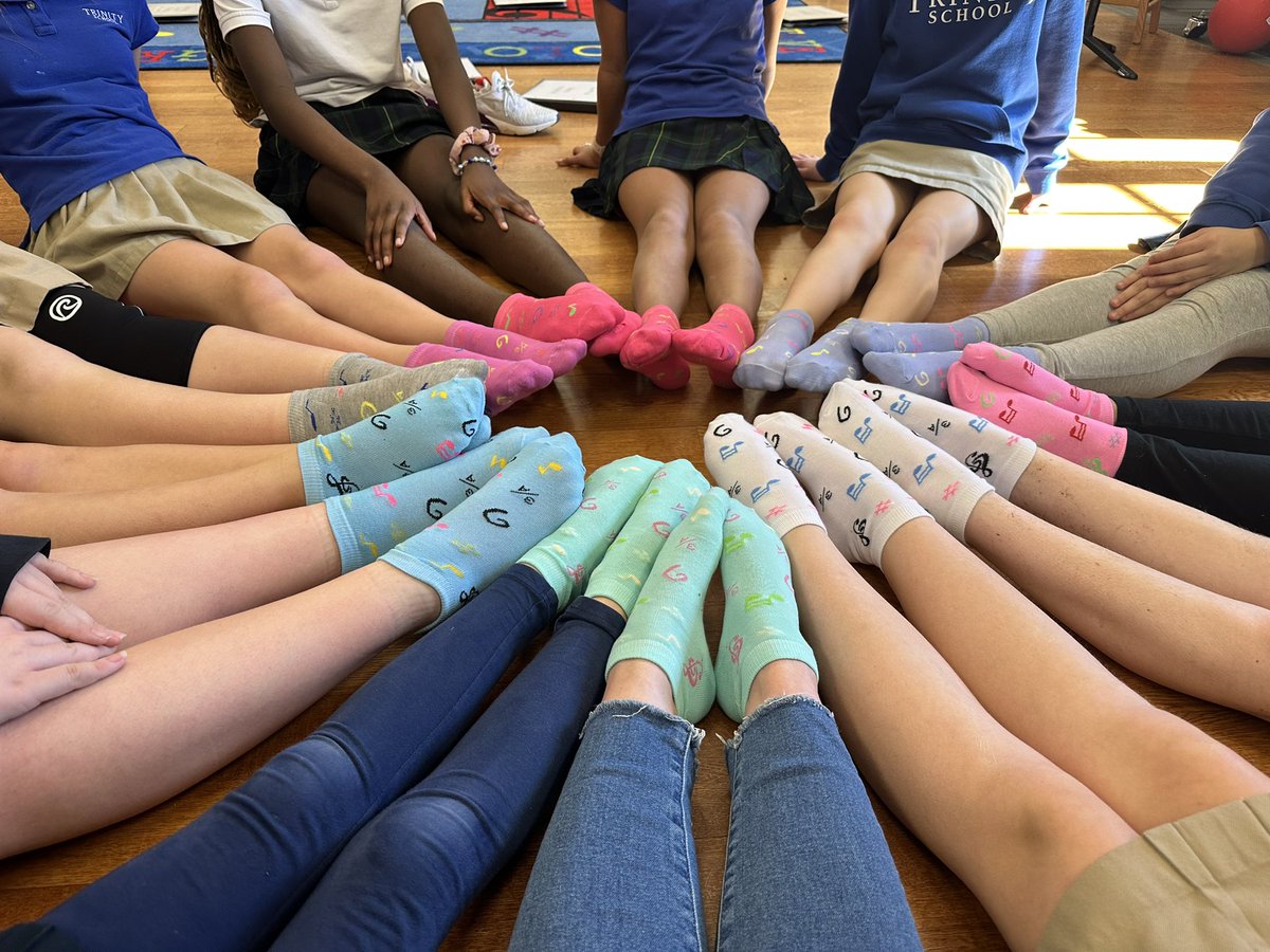 It was a rehearsal-in-music-socks kinda day <a href="/trinityatl/">Trinity School</a> #trinitylearns #musicmaking