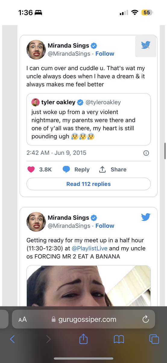 cancelcolleen's tweet photo. Colleen Ballinger has been normalizing incest and CSA for her entire tenure on YouTube. NO MORE. #cancelcolleen #mirandasingsisapredator https://t.co/Y9fYeJ3W33
