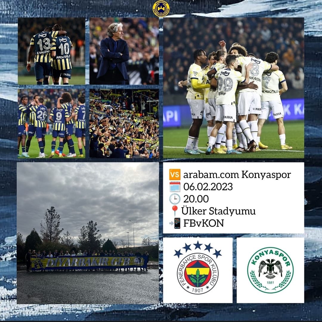 🔥 MAÇ GÜNÜ!
🆚 arabam.com Konyaspor 
🕗 20.00
📍Ülker Stadyumu
📲 #FBvKON
📌 Herhangi bir toplanma organizasyonu olmayacaktır!
#DiyarbakırGFB