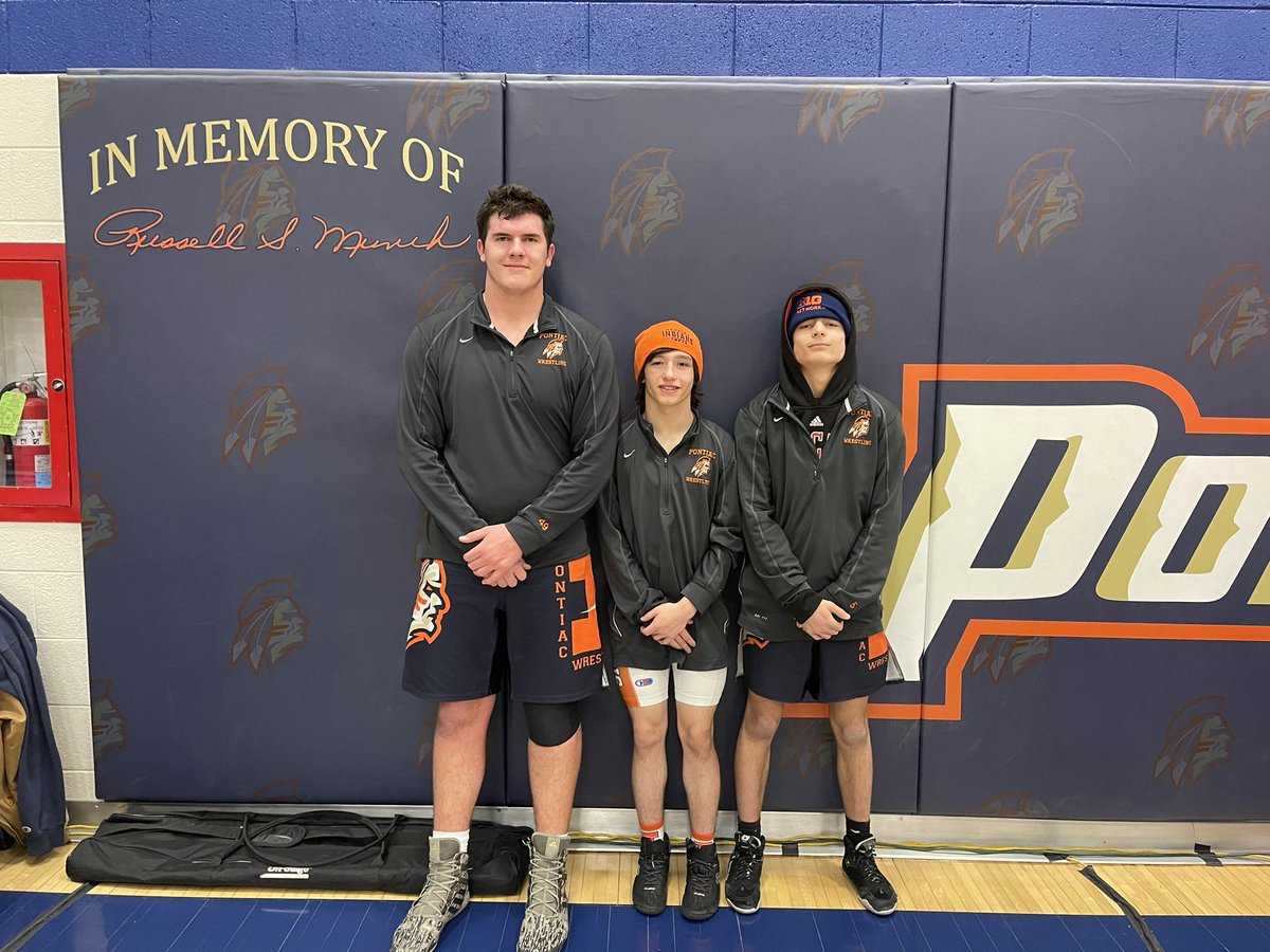 Sectionals Bound!!  Congratulations to <a href="/cramer_tyson/">Tyson Cramer</a>, Aidan (106) and Drayden (113) on placing in the top 2 at Regionals <a href="/football_ncc/">NCC Football</a> <a href="/CoachStuedemann/">Eric Stuedemann</a> <a href="/CoachJanecek/">Tim Janecek</a> <a href="/FISTFootball/">FIST FootballAcademy</a> <a href="/CraigCramer10/">Craig Cramer</a> <a href="/PTHS_Indians/">Pontiac Indians</a> #firstyearwrestler