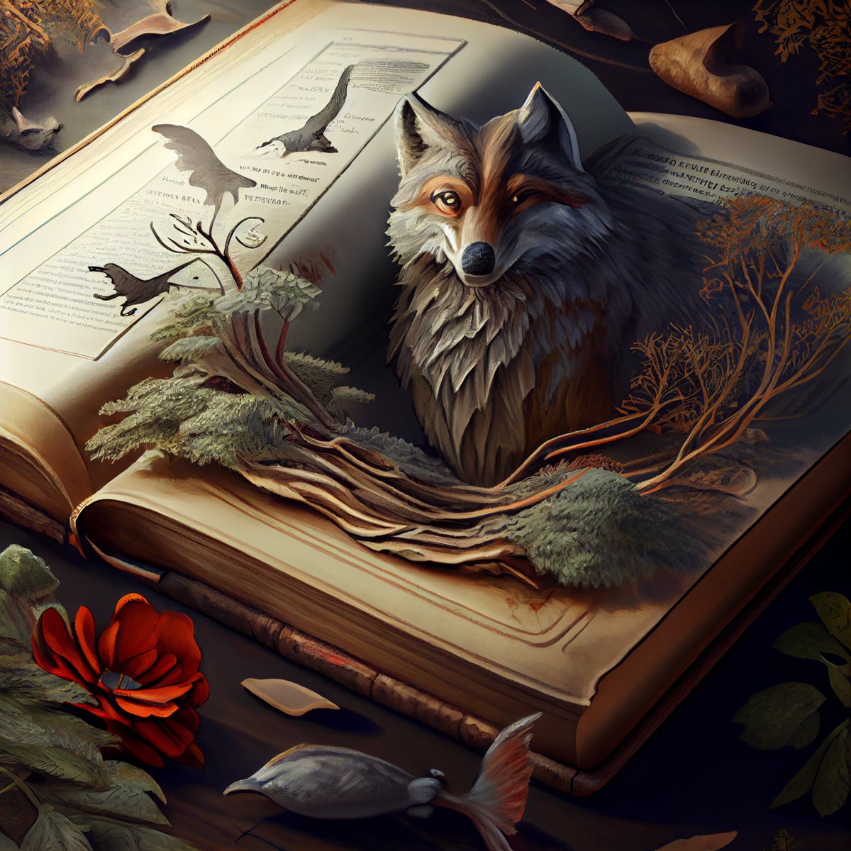 LukeAiWalker's tweet photo. I've been experimenting with a Living Book angle, trying to make the story lift off the page and to life.

#AIart #stories #books https://t.co/U7uI89C9Hw