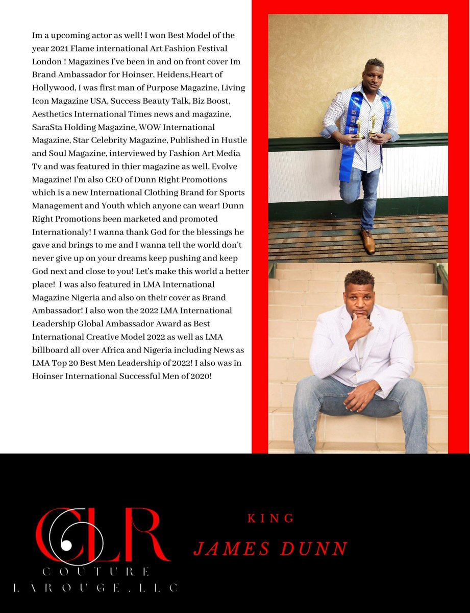b5f852bfbb48426's tweet photo. I am honored to be published and featured in January 2023 Edition #12 #CoutureLARougeMagazine #pageantking #internationalmodel #heartofhollywoodbrandambassador #pageant #media #classicmisterwowusa2021winner https://t.co/wVjO52sxPM https://t.co/zgP5XUEwkw