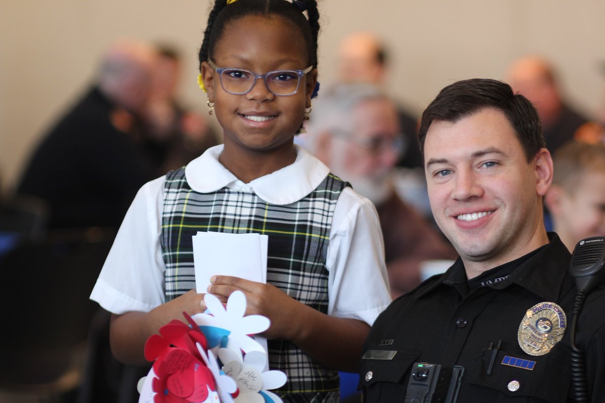 MTCRegional's tweet photo. Last week, MTC Students and Faculty honored our First Responders and Veterans with a Red, White, and Blue Mass followed by breakfast back in Providence Hall. Students presented first responders with gift baskets, with items that were collected from families.  #aop #catholicschool https://t.co/EHrrjT8Y19
