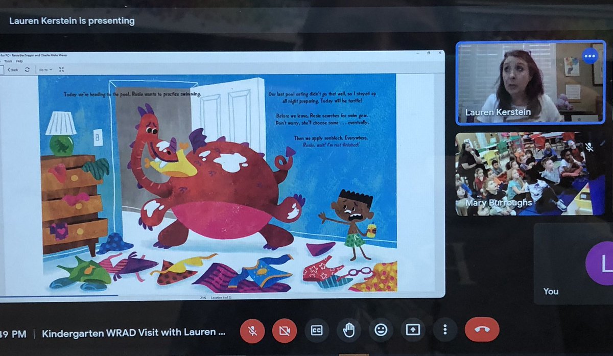 lauramossa's tweet photo. A HUGE thank you to @LaurenKerstein for visiting @GrangeES kinders sharing ROSIE THE DRAGON &amp; CHARLIE &amp; reminding us that our strength &amp; courage can help us achieve our goals! #WRAD  #WRAD2023 #WorldReadAloudDay #WorldReadAloudDay2023 https://t.co/5nQGE0x650