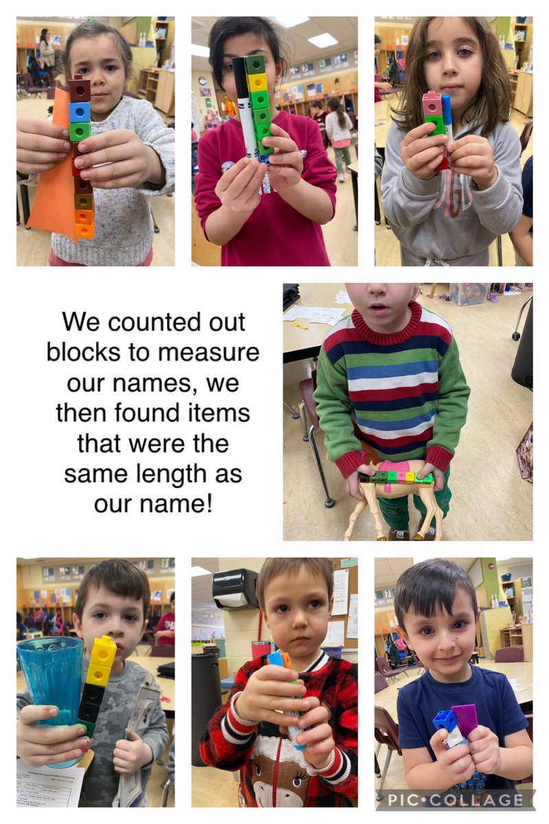 We used blocks to represent the length of our name. Students were then challenged to find something the same length! <a href="/home_rams/">Roseland Home of the Rams</a> <a href="/LucyTrudell/">Lucy Trudell</a>