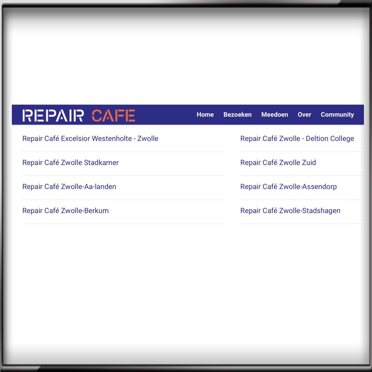 RepairZwolle's tweet photo. En ook het 8e Repair Café in Zwolle is aangesloten bij de landelijke organisatie Stichting Repair Cafe 🥳👏 https://t.co/5YsNy9NWwe