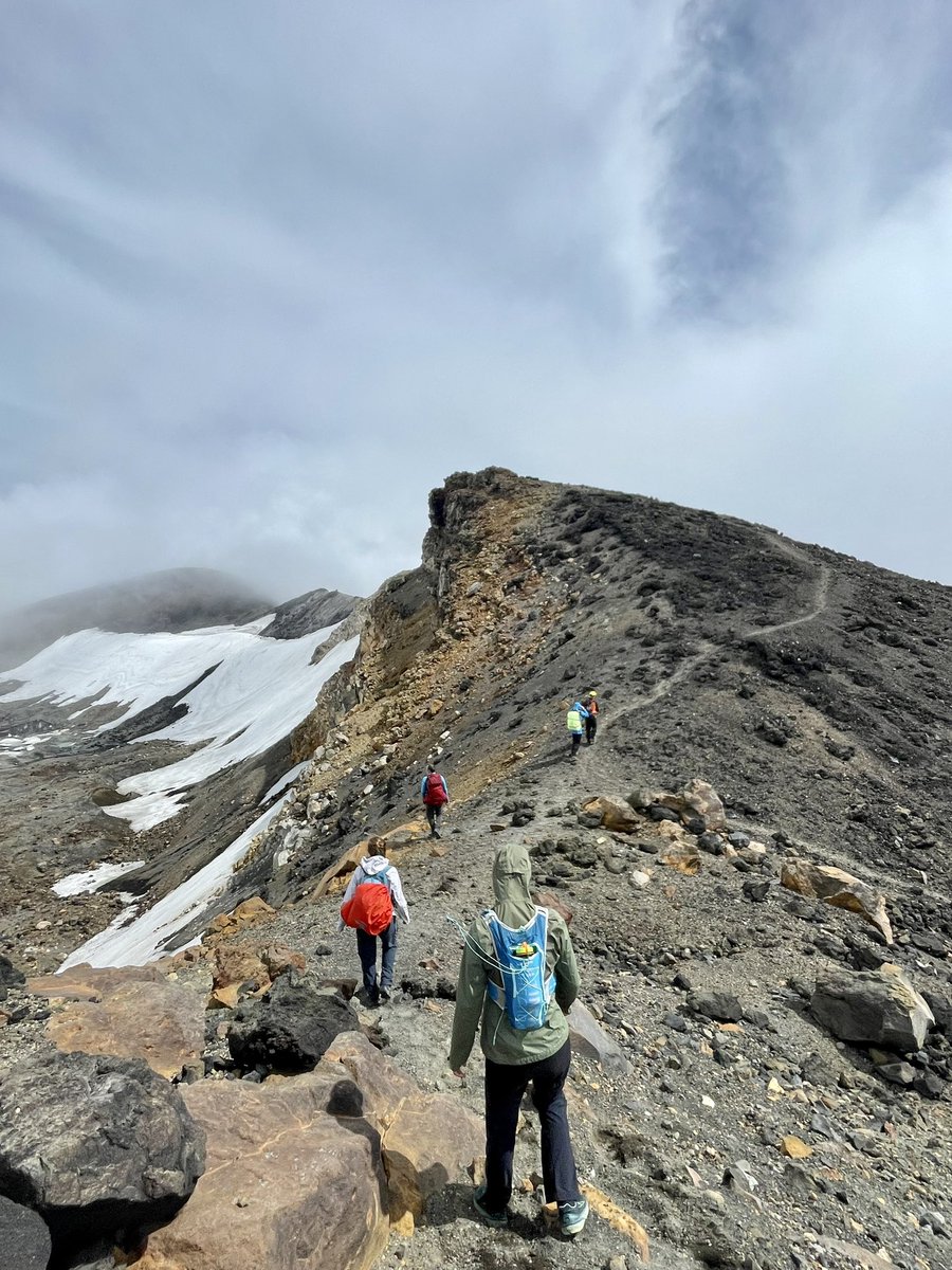 A brief reprieve from the clouds on a soggy day at Ruapehu’s summit