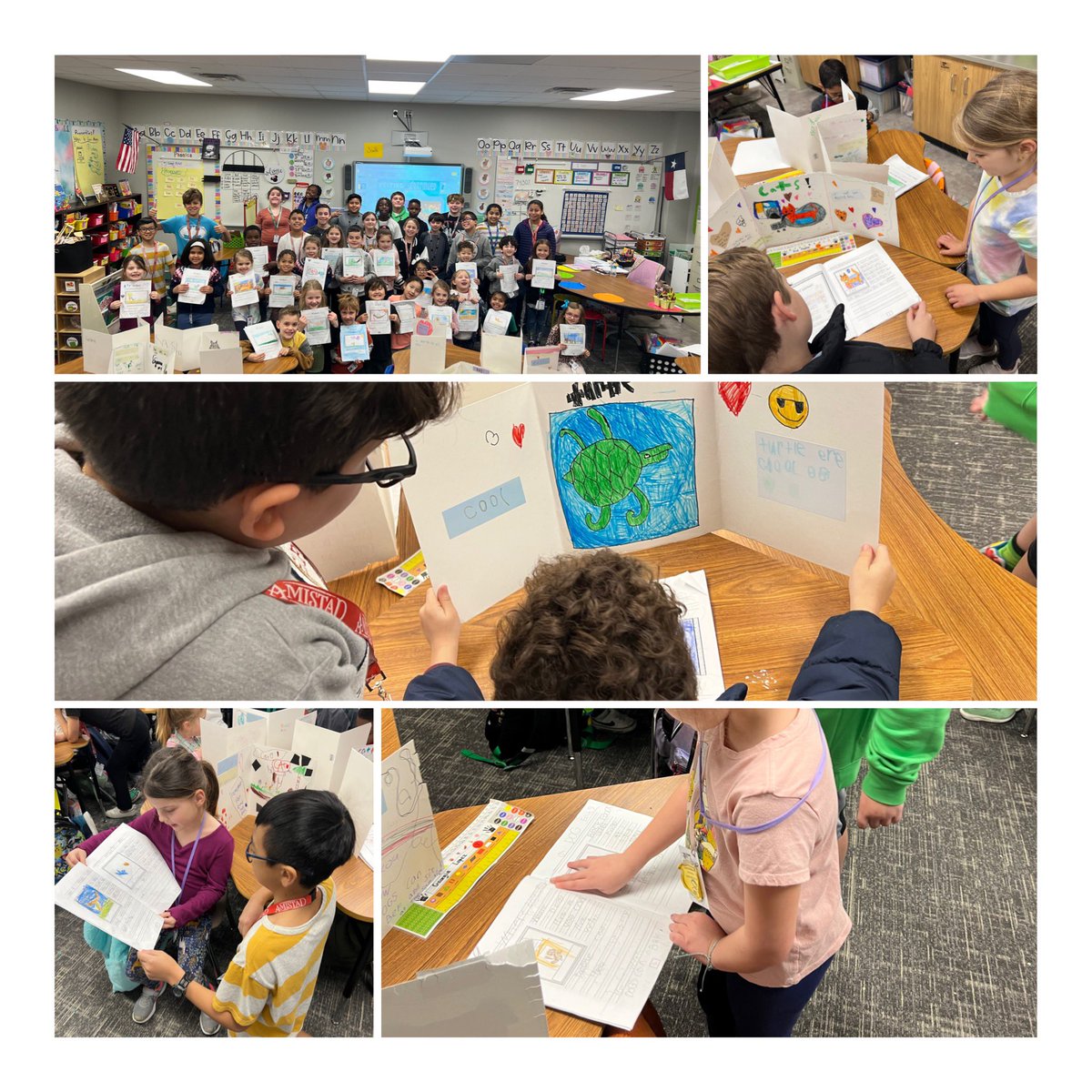 What a fun way to celebrate our Nonfiction unit! These 1st graders worked so hard on their books and got to share their masterpieces with our 5th grade buddies! #nonfictionmusuem #fielderpride <a href="/FielderElem/">Edna Mae Fielder Elementary</a>