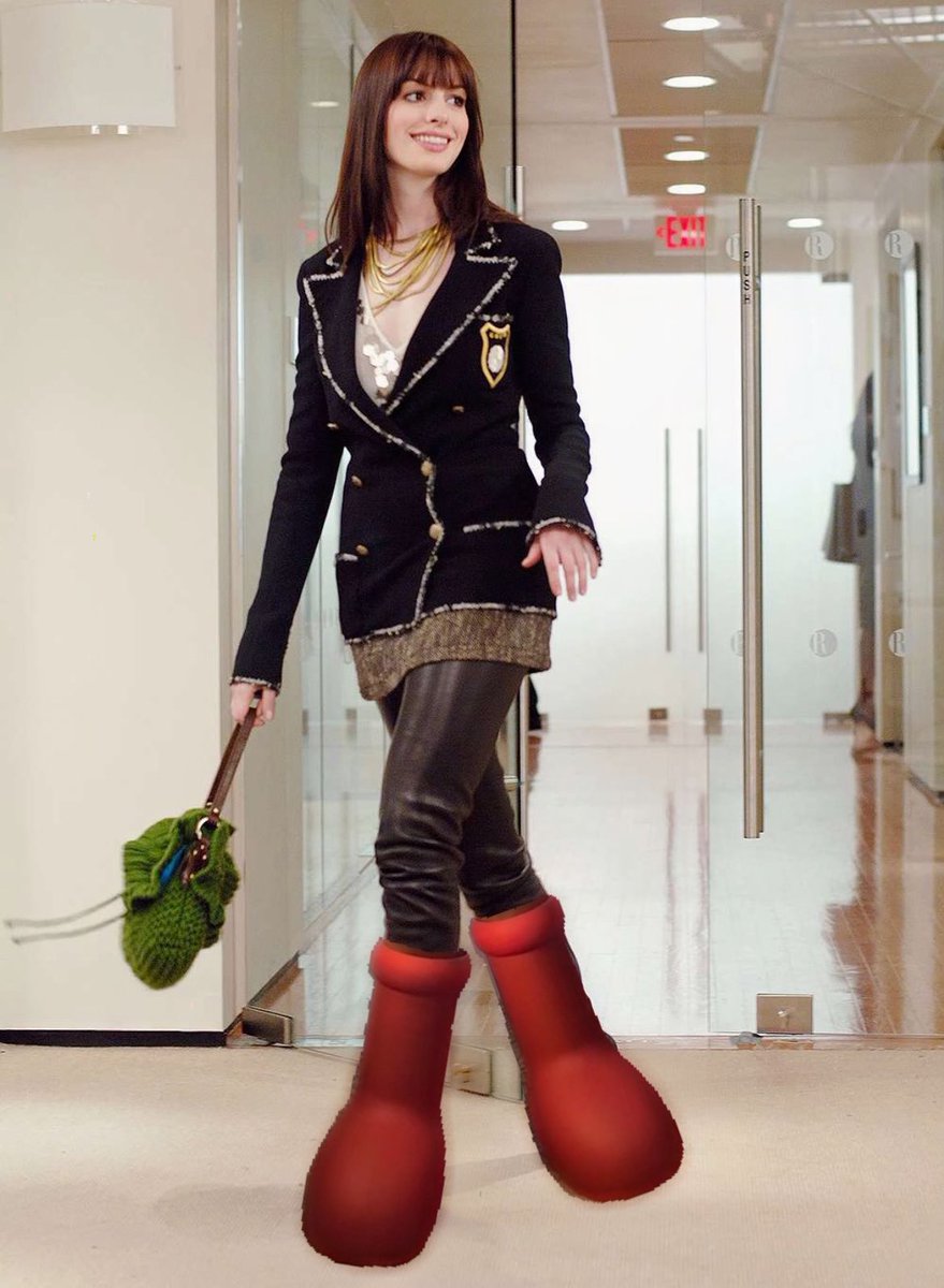 “are you wearing the…”
“the MSCHF Astroboy boots? yes, yes I am”