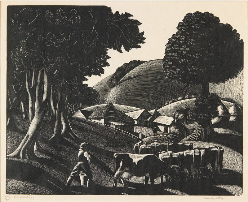 mia_drawings's tweet photo. Clare Leighton, To the Milking: July, from The Farmer's Year: A Calendar of English Husbandry, 1933 #printsanddrawings #clareleighton https://t.co/r4I29WbzEm https://t.co/WPNgzR23gv