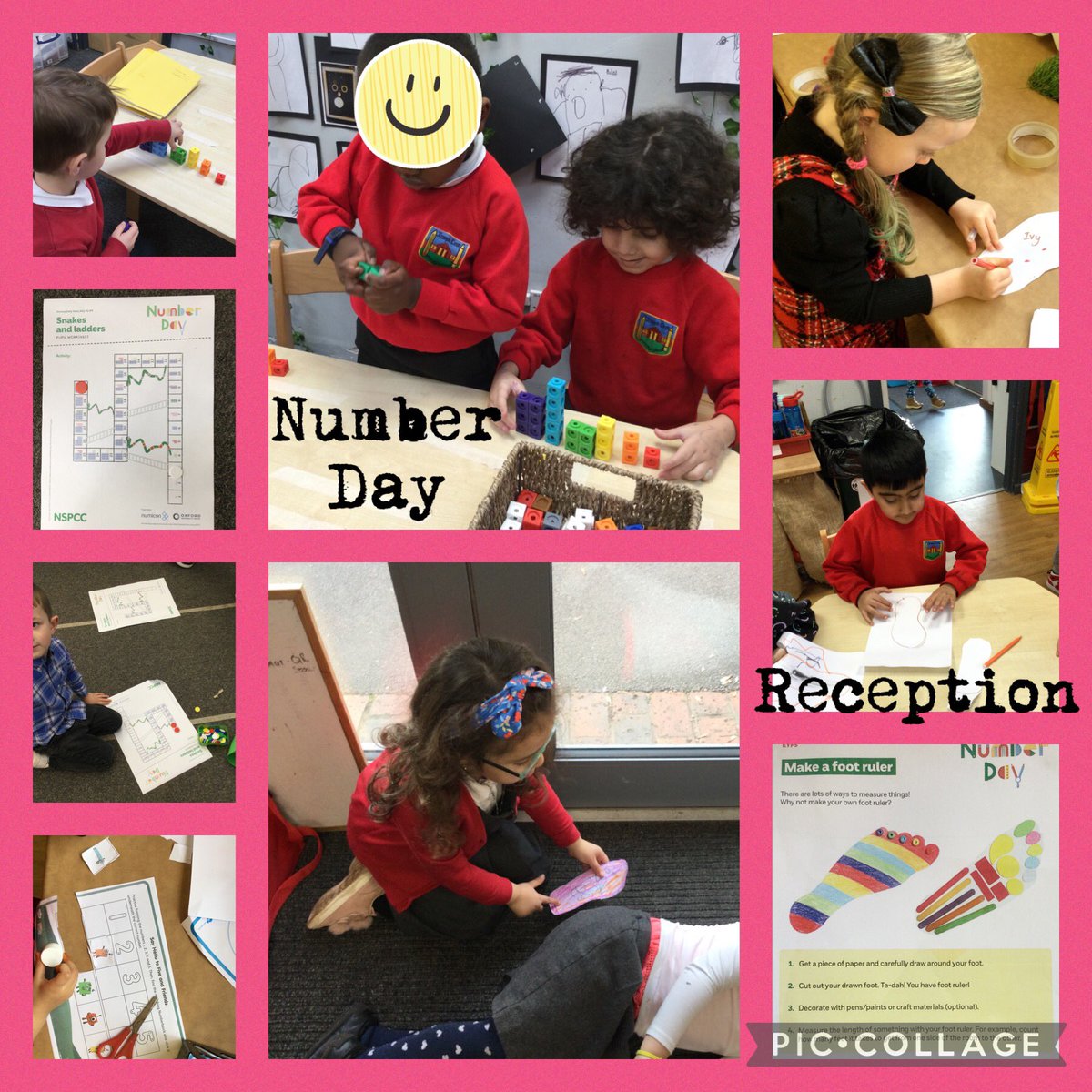 Friday was all about the maths. <a href="/NSPCC/">NSPCC</a> We played board games with dice, we measured people with our own decorated foot template, we measured how many actions we could do to a set time and we explored numberblocks. It was a very good day! #NumberDay #NSPCCNumberDay
