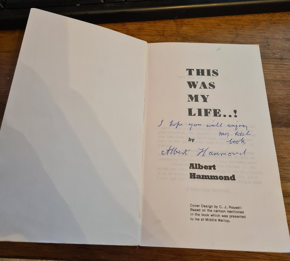 I already find it fascinating to read the autobiographies of everyday people, but it adds a little something extra when you find one signed by the author!