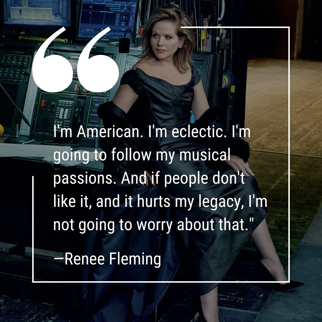 'I'm American. I'm eclectic. I'm going to follow my musical passions. And if people don't like it, and it hurts my legacy, I'm not going to worry about that.' —Renee Fleming

📸 Annie Liebovitz

#empoweredmusician #operasingers