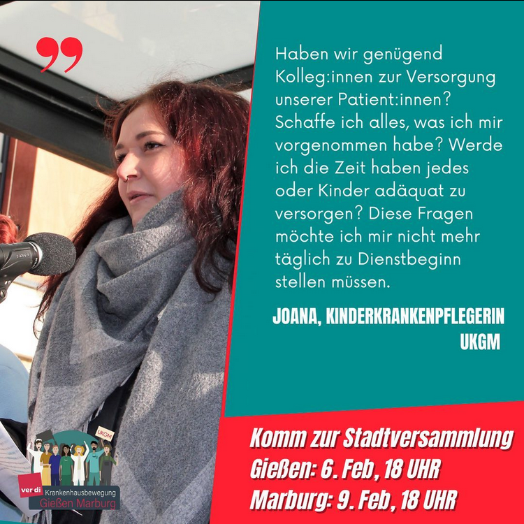 sebastiandurben's tweet photo. Jetzt machen sich die Beschäftgten stark für einen #TarifvertargEntlastung wie es ihn in #Berlin, in #NRW und #FFM bereits gibt. Das Ziel: mehr Personal und Entlastung, um die Abwärtsspirale im Gesundheitswesen aus Privatisierungen und #fckDRG zu durchbrechen. (3/x) https://t.co/7TCeh1Y2z4