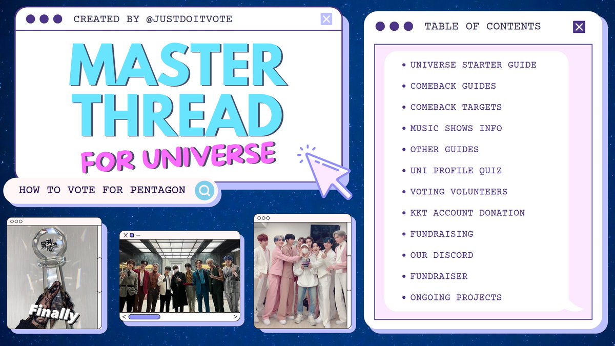 JUST VOTE IT, UNIVERSE! ⬠ ~ on hiatus tweet media