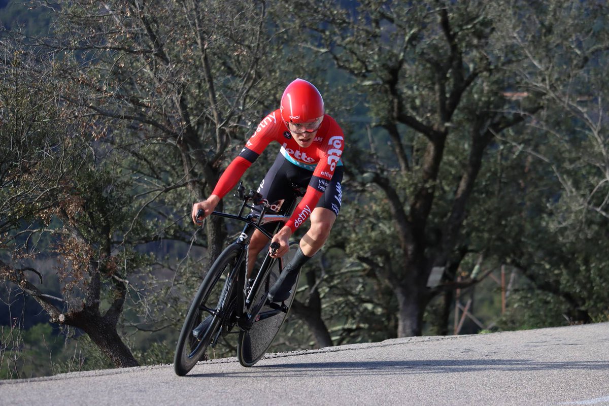 lottocycling_'s tweet photo. #EDB23 concluded with a tough time trial, where @Arnaud_De_Lie once again gave his all and concluded an impressive five days of racing on 7th place overall.

✅ Two stage victories
✅ Points jersey
✅ 7th place overall
✅ Great team support

Chapeau, guys! 💪

📸N. Mabyle https://t.co/goPJVBFNNr
