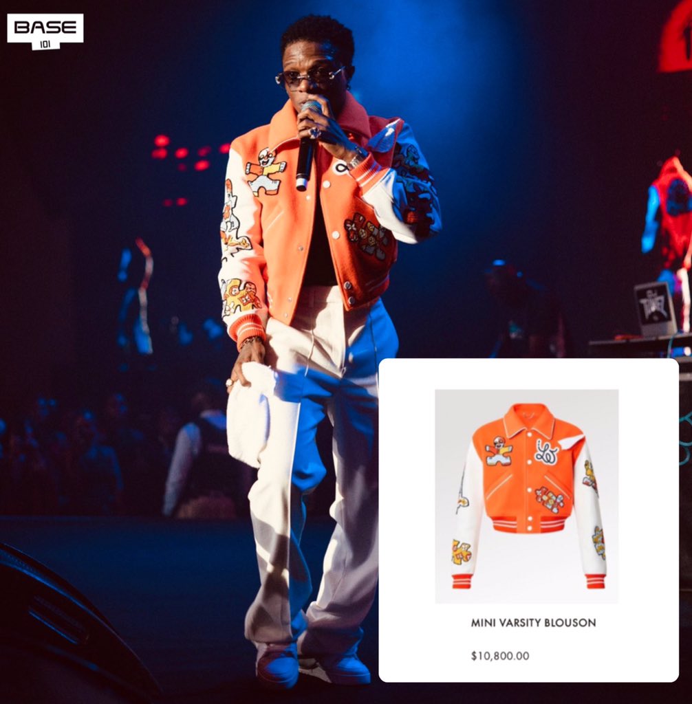 B A S E 1 0 1 on Twitter "The jacket Wizkid wore last night is 10,800