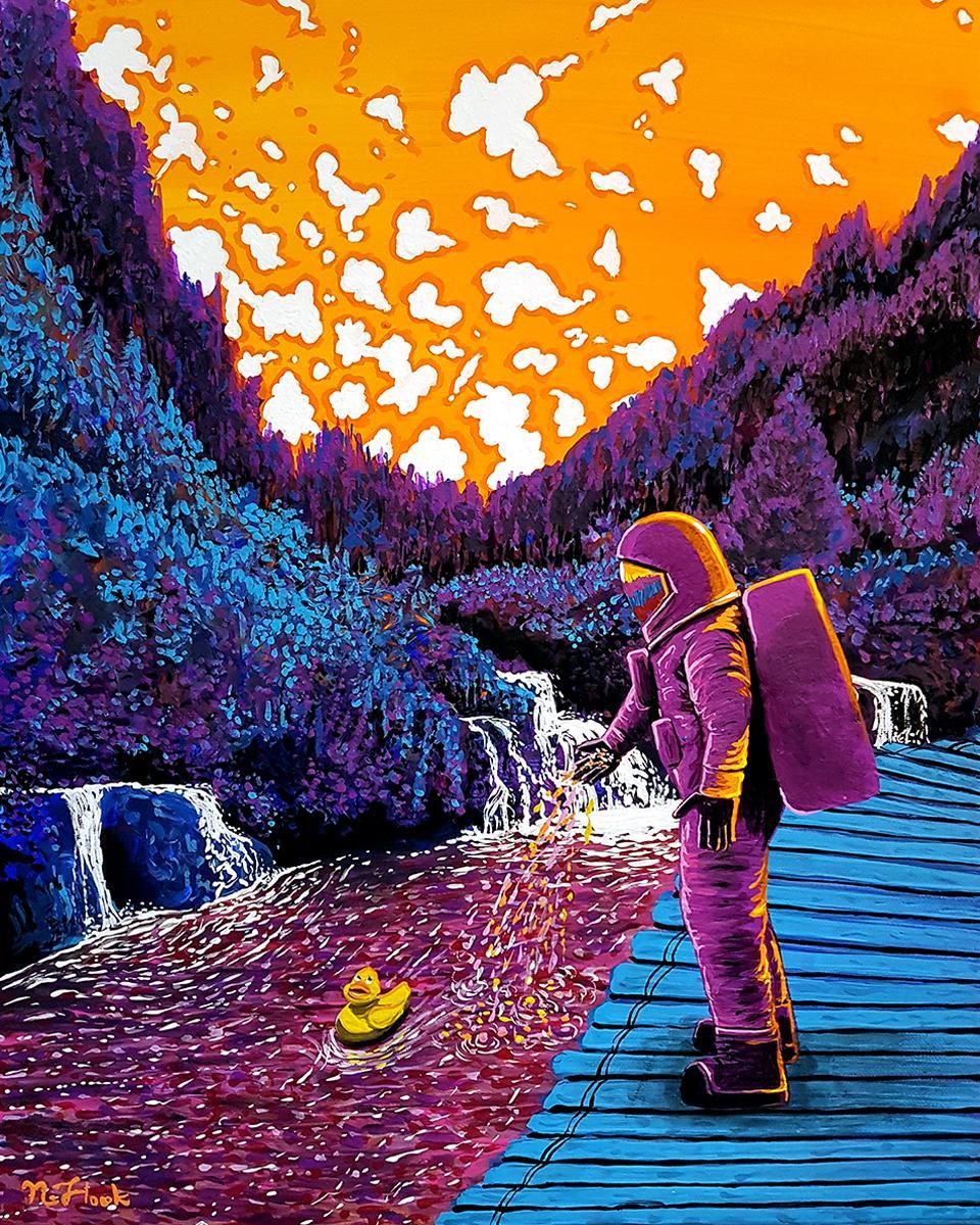 "What the duck" an old painting of mine from the Flooko vaults !! I never post this one cuz I thought it was TOO weird lol.
flookart.com
#artwork #painting #trippy #psychedelic #flooko