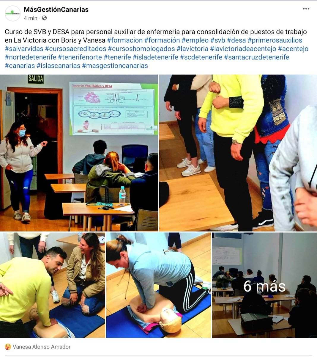 vanetsid's tweet photo. Nuevamente puedo colaborar con buenos y grandes profesionales, dando una formación de SVB Y DESA, con Más Gestión Canarias.

@JOSEANT13462674 @negrofalacios @RCPdesdemicole @ConsEspRCP @TourRcp @rcp_tour @PlanNacionalRcp @rcpEspana @RCPSEMES @rcp https://t.co/xUHrYVYVys