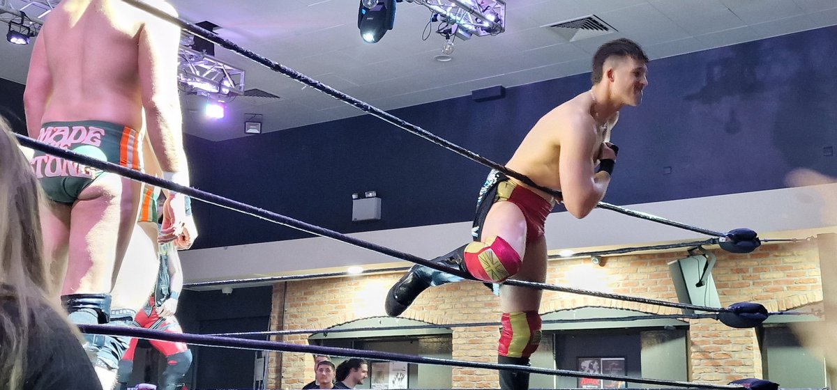TheHCWShow's tweet photo. Coming up next, we have some tag action, as tag champions, the #GreedySouls @Bronco_PW and @dannyjoneswres take on the team of @PrinceofpaceCN and @JJGale_PW !
#BritWres #RevPro #UKIndies #BritishWrestling https://t.co/D2SbgebD1g