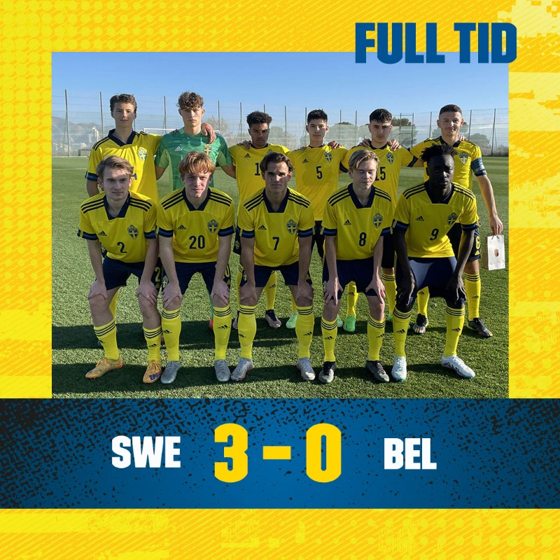 svenskfotboll's tweet photo. P17/06-landslaget besegrade Belgien med 3-0 i fyrnationsturneringen i Spanien. Svenska målskyttar Allen Smajić, Viggo Jepsson och Nuurdin Ali Mohudin. Matchrapport följer på https://t.co/moZcPuqmSz. #SWEP06