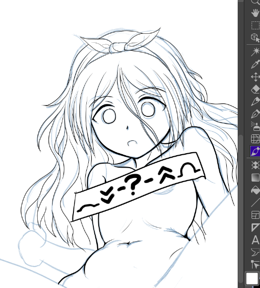 短時間のラクガキのつもりで描き始めたけど、
どのくらい盛ったもんかー?
とか悩み始めたら手が止まって小一時間程経過したヤツ 