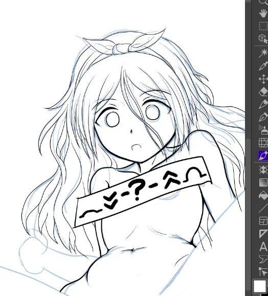 短時間のラクガキのつもりで描き始めたけど、
どのくらい盛ったもんかー?
とか悩み始めたら手が止まって小一時間程経過したヤツ 