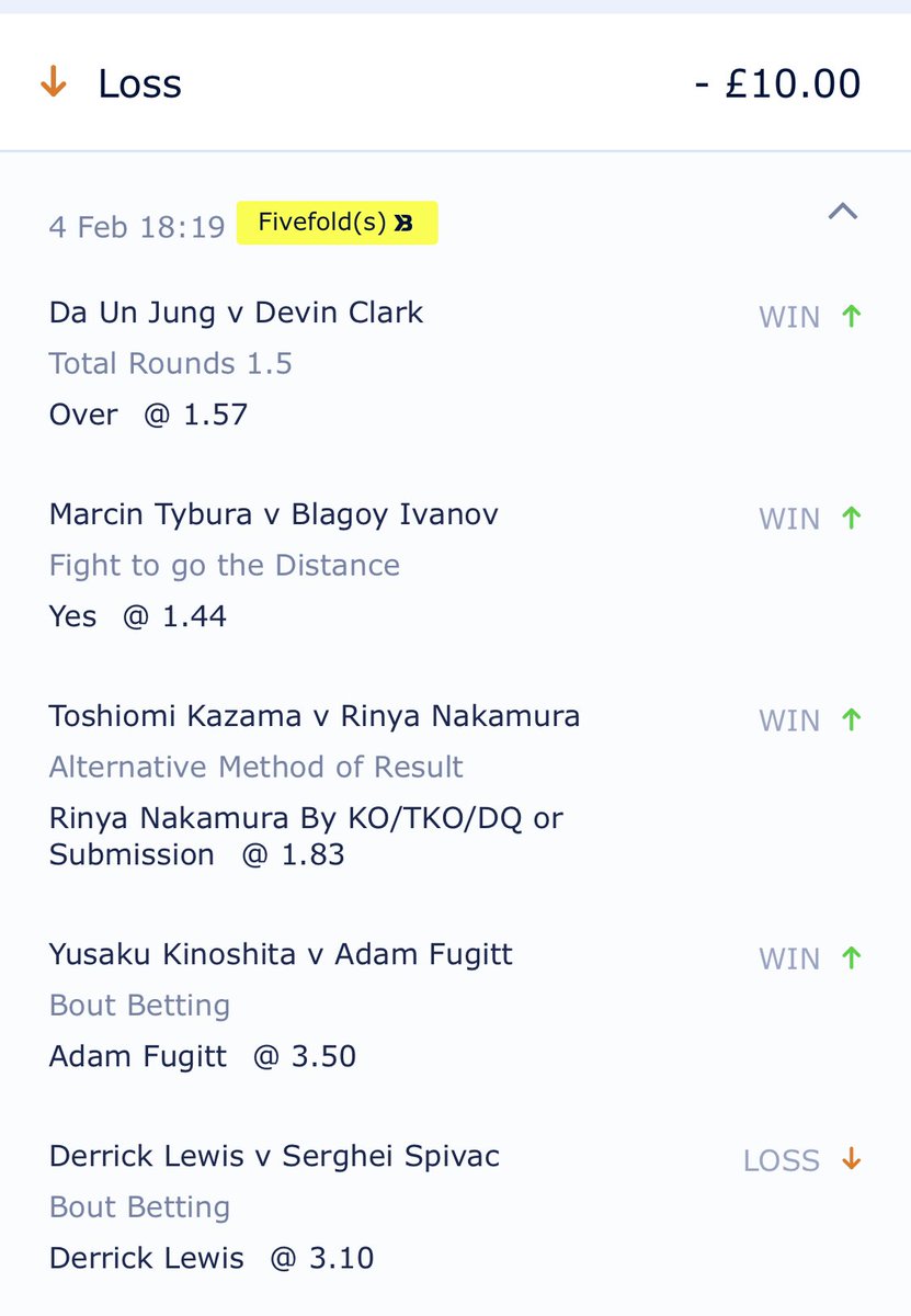 Rickyviking83's tweet photo. 4 out of 5 with @Thebeast_ufc costing me £525 I’d already spent in my head… 🤦🏼‍♂️ when am I going to learn https://t.co/F2d2kKAkqg
