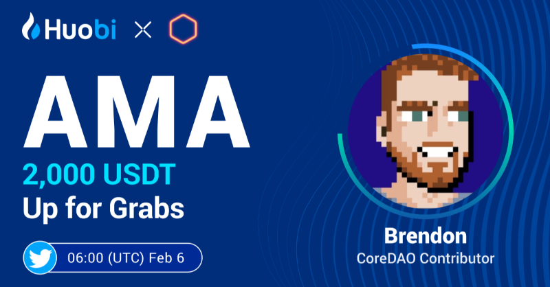 HTX_Global's tweet photo. #Huobi x CoreDao Twitter Space!

$2000 USDT Giveaway:

☑️ Follow @HuobiGlobal @Coredao_Org

☑️ Retweet + Tag Friends 

☑️ Join our Twitter Spaces 
https://t.co/Sf50pqcRdi

☑️ 4. Answer the quiz after the event
