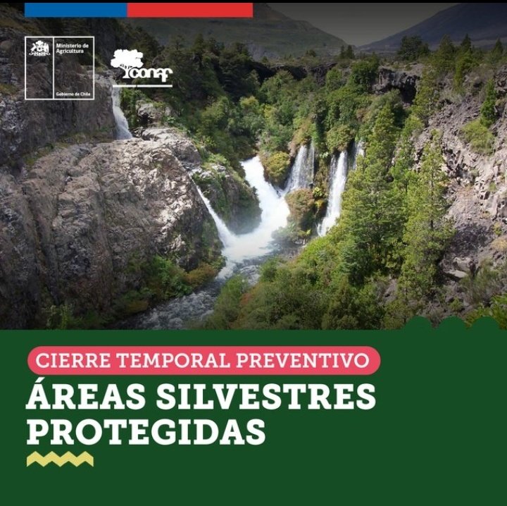 📌Cierre preventivo del Parque Nacional Radal Siete Tazas #Molina y de la Reserva Nacional Altos de Lircay, debido a la contingencia por altas temperaturas en la precordillera de la Región del Maule.

El cierre de ambas unidades es a partir desde ayer sábado 4 de febrero.