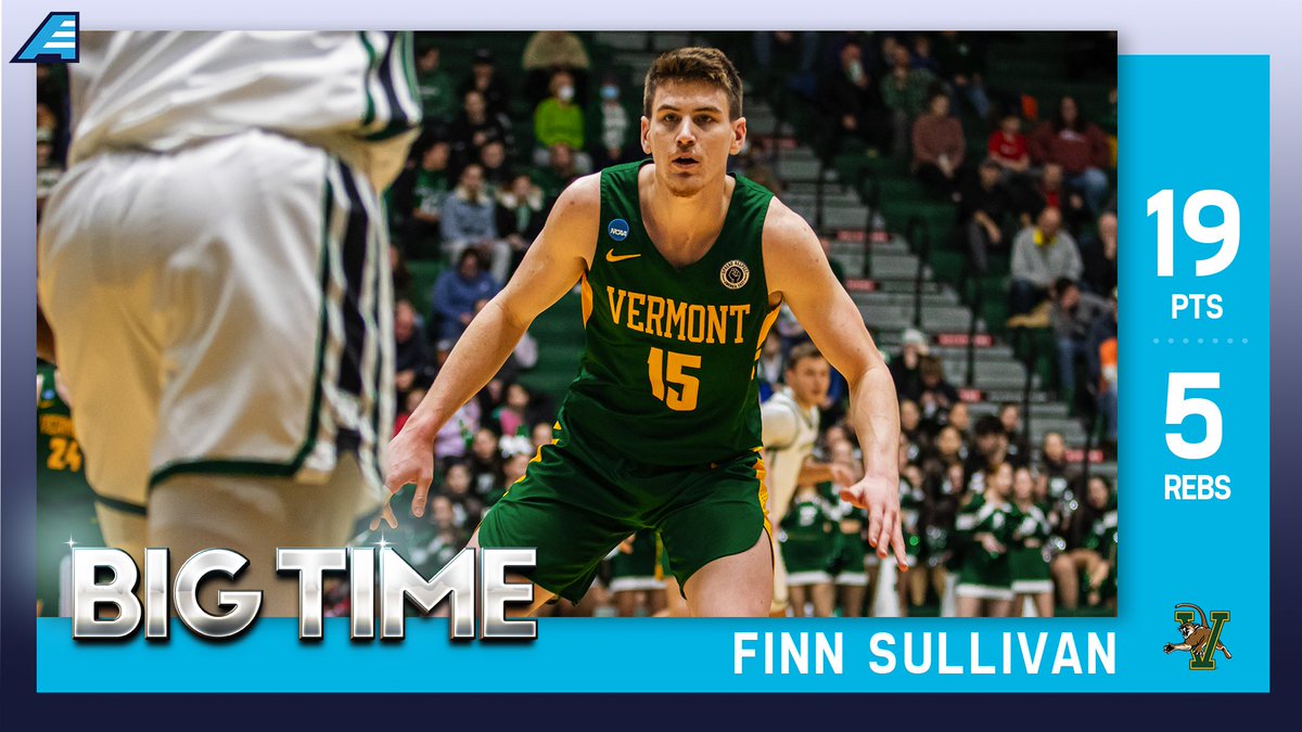 Finn Sullivan of <a href="/UVMmbb/">UVM Men's Basketball</a> has been voted as the men’s #AEHoops BIG TIME performer from yesterday’s action!
