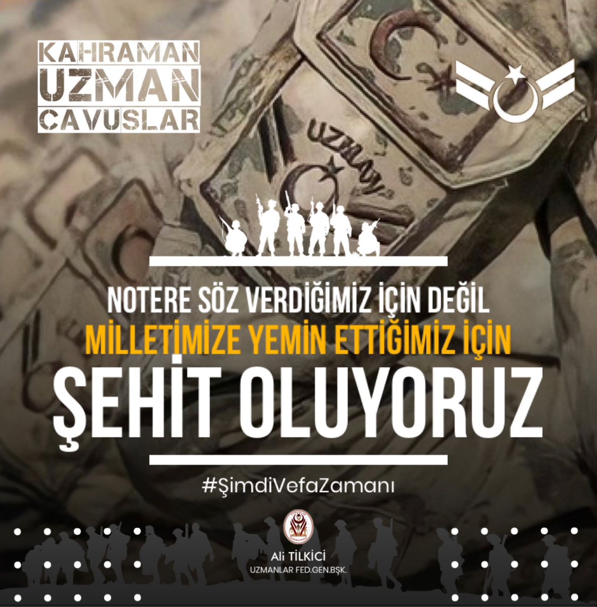 Vatan Savunmasının Sözleşmesi Olmaz Kahramanlara Kadro/Mesleki Güvence
#UzmanÇavuşlarBekliyor
#VatanaKanVereneKadro
#CephedeEnÖndeYaKadroda
#VatanBizeHaklarKime
#UzmÇvşaKadroHaktır
#37YıldırBekliyoruz
#UzmanÇavuşaMüjde
#UzmanÇavuşUnutulmasın
#CanVereneKadroNedirki
#UzmanÇavuşlar