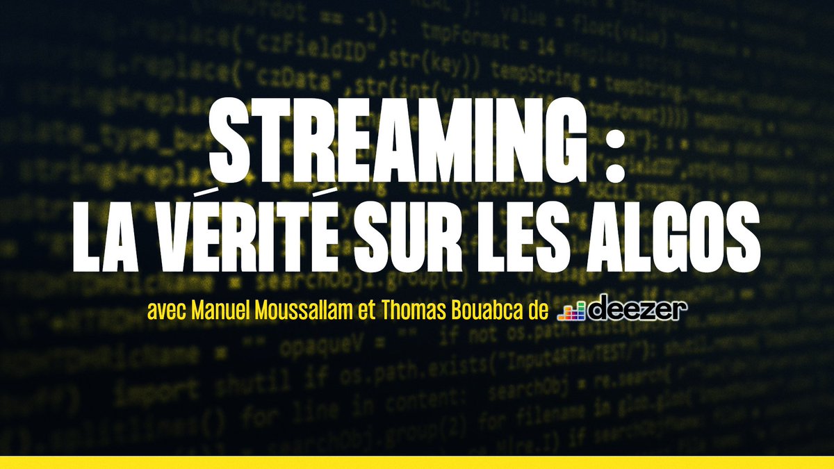 Avec @dazjdm on a essayé de comprendre le fonctionnement de la recherche et de la recommandation sur les plateformes de streaming. Et pour nous aider, on a convié @MMoussallam et @tbouabca qui bossent sur les algorithmes de @DeezerFR @researchdeezer ❤️ 

📺youtu.be/3c46rFc52gY