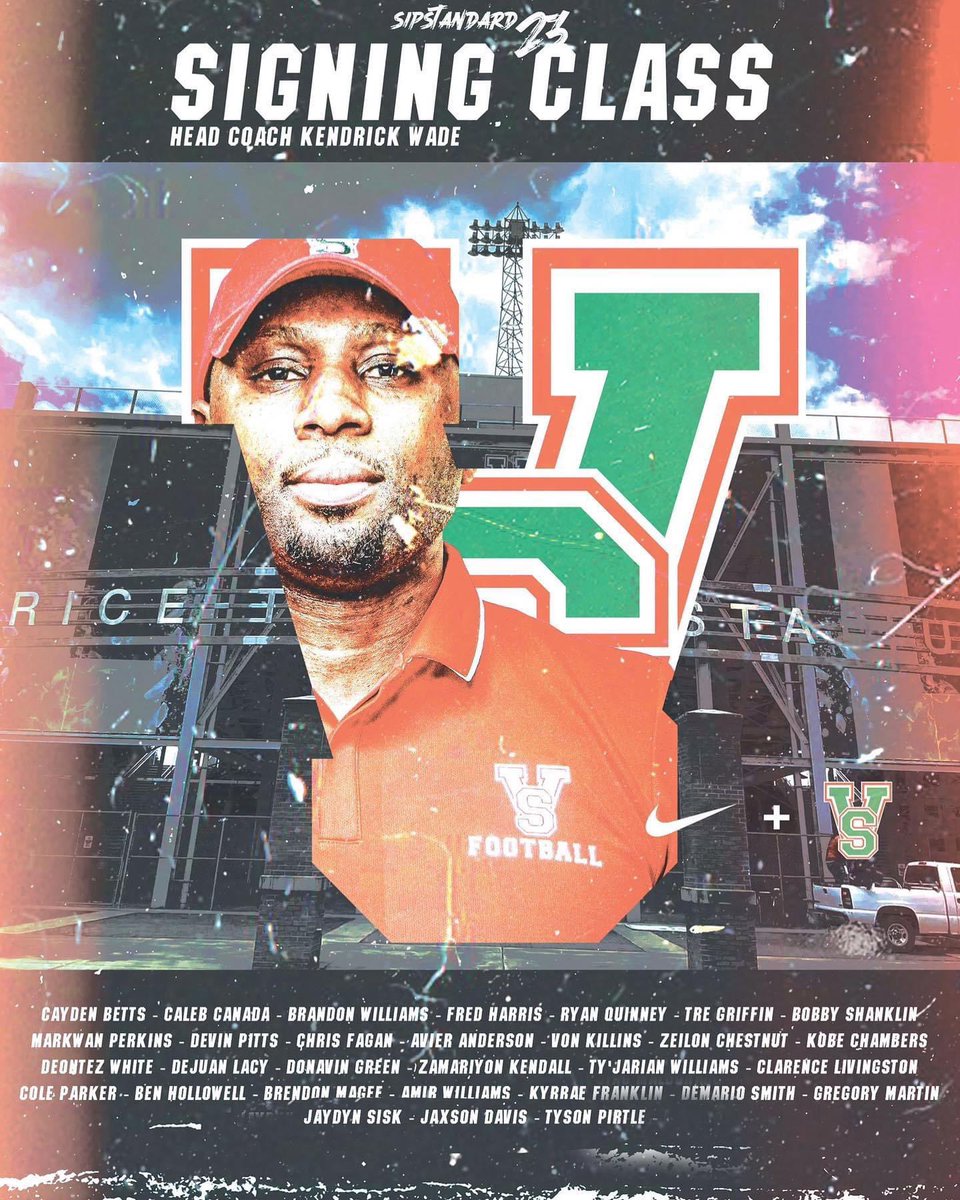 S/O to @Coach_kwade and the @MSValleyFB program for a great signing class. Looking forward to supporting the program again with my season tickets purchase. Please join me. #MVSU #HBCU #DeltaDevils #SWAC