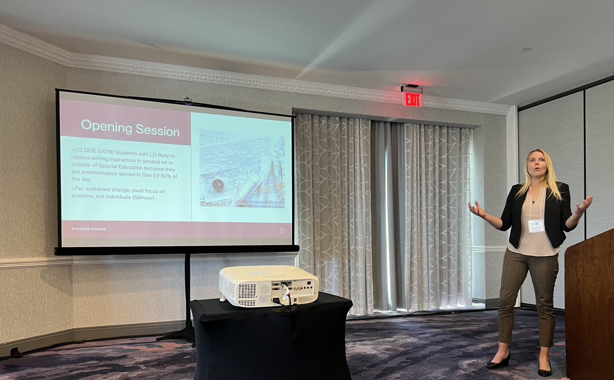 debucation's tweet image. ⁦@AprilCamping⁩ Kicking off the Literacy PD panel at #PCRC2023