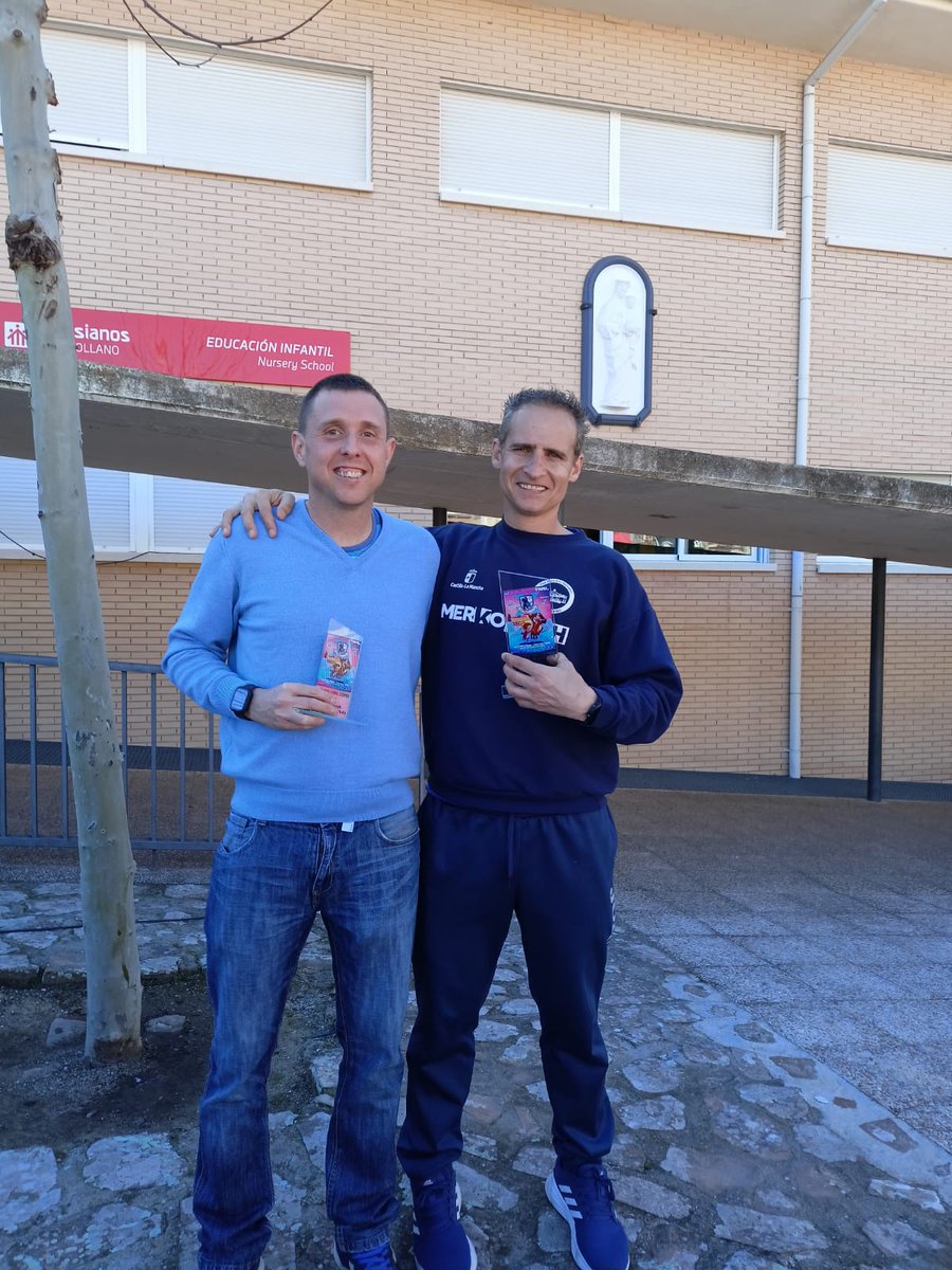 SJBpuertollano's tweet photo. Éxito de la IV Edición de la Quijote Trail, con salida y llegada en nuestro Colegio. Óscar Díaz, 5° en la general y campeón en el Máster A, y Fran Elbar 8° de la carrera y 3° en categoría Senior #AbrimosCaminos #SalesianosPuertollano @SalesianosSSM @CDSalesianosPto https://t.co/aBx9mEGsAY