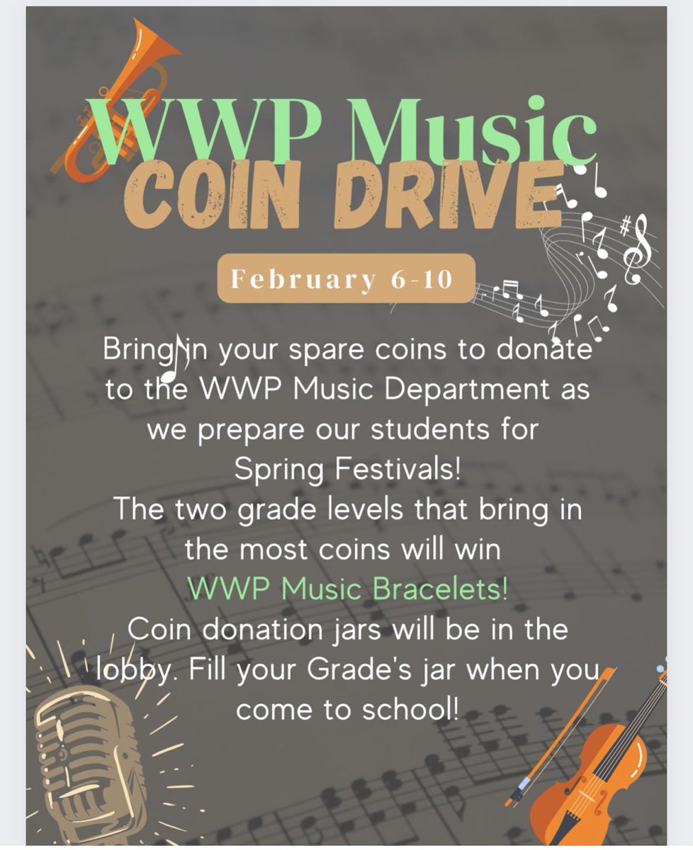 WWP || Grade 4 (@bliebergjensen4) on Twitter photo WWP Music 🎶 Coin 🪙 Drive
Let’s, Go Grade 1!!!
<a href="/JH_room109/">Janet Hurson</a> <a href="/mrstabick114/">Shayna Tabick</a> <a href="/dendimakop/">DENISE DIMAKOPOULOS</a> <a href="/sunshinesin106/">Laila Savelis</a> <a href="/MrsScheiner105/">Janet Scheiner</a>
Coin jars 🫙 will be in the main lobby! WWP Music 🎶 Coin 🪙 Drive
Let’s, Go Grade 1!!!
<a href="/JH_room109/">Janet Hurson</a> <a href="/mrstabick114/">Shayna Tabick</a> <a href="/dendimakop/">DENISE DIMAKOPOULOS</a> <a href="/sunshinesin106/">Laila Savelis</a> <a href="/MrsScheiner105/">Janet Scheiner</a>
Coin jars 🫙 will be in the main lobby!