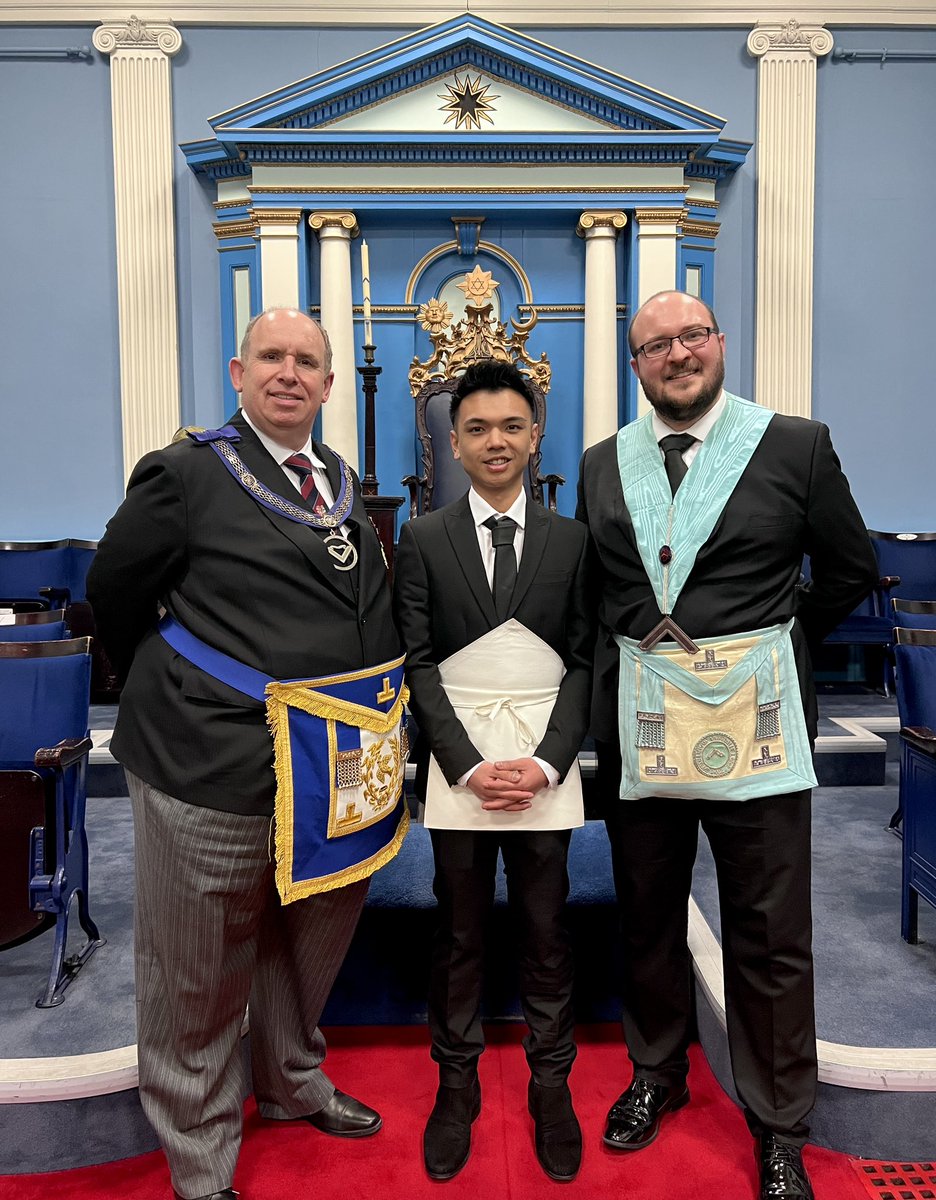 SotonUniLodge's tweet image. Hearty congratulations to Bro. Winston who yesterday took his first regular step in Freemasonry - coupled with the official visit of @HantsMason APGM James Kneller &amp;amp; his team. Our newly made Brother was treated to excellent ritual in what was a fantastic team effort. 👏👏