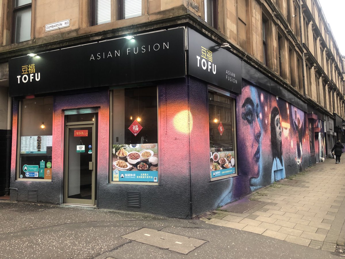 Murals Scotland on Twitter "Tofu on Dumbarton Road, Glasgow, has a new