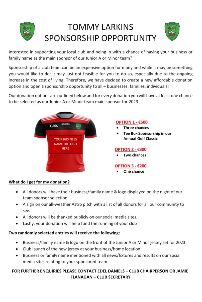 Tommy Larkins Gaelic Athletic Club tweet media