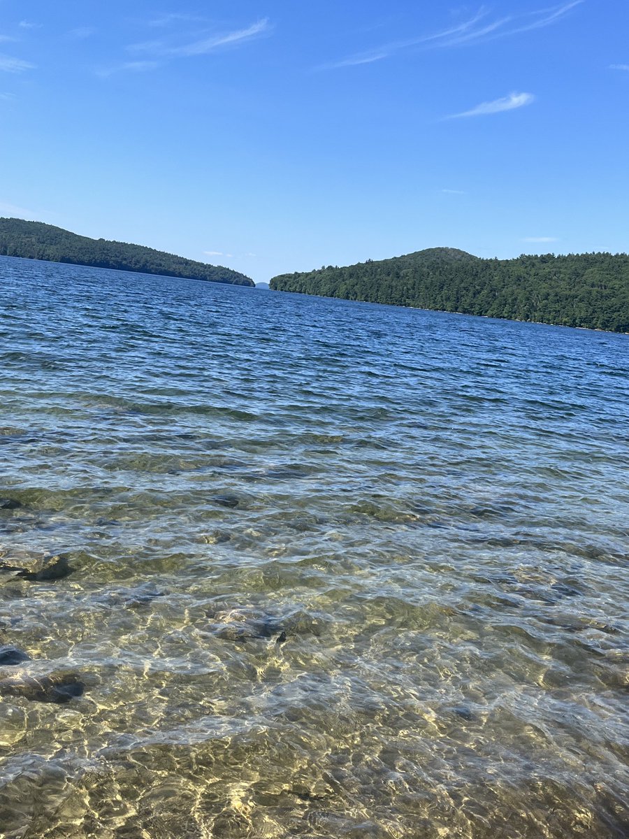Enjoying the calm scenery  .