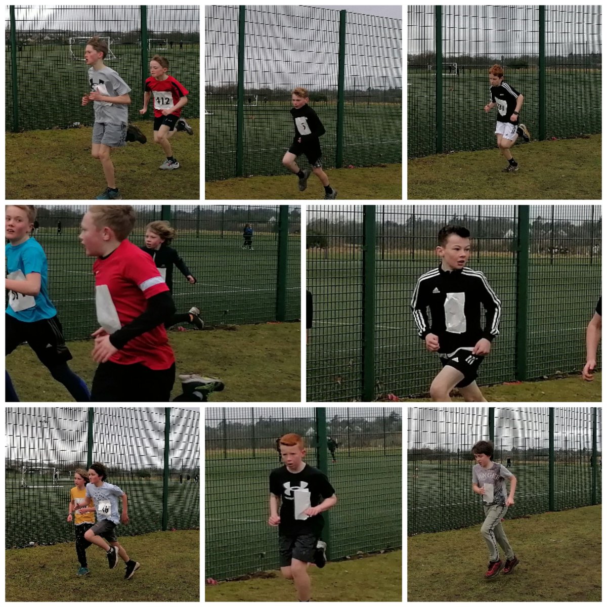 DounePS's tweet photo. A few action shots of cross country runners near the finish line on Friday. It was an excellent turn out and Doune individuals and teams did really well! 1st place for the P7 boys and 3rd places for both the P7 girls and P6 boys teams. 2nd overall for Emily and 3rd for Lewis 🏅 https://t.co/Zs9eSvavcw