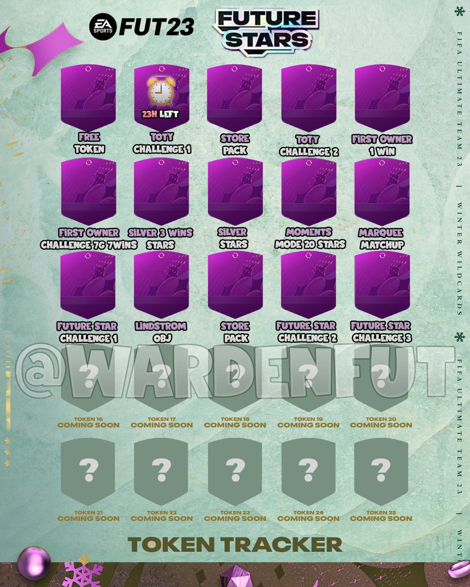 WardenFUT's tweet photo. 🚨 Future Stars Token Tracker FIFA 23 (15/30) 🚨

➡️ Token 15 - Future Stars Challenge 3 (SBC)
🛑 Token 2 - 23h left 

Follow for more Updates!

#fifa #FIFA23  #FUT  #tokentracker #fstoken #fifaleaks #token #futurestars #futurestarstoken https://t.co/ij3rfkNBvK