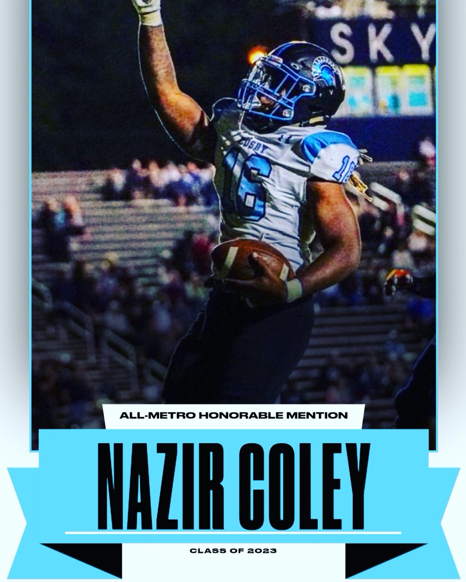 CosbyTitansFB's tweet photo. Congrats @NazirColey for being named to the 804 All-Metro Honorable Mention team this past week! https://t.co/rmVN98wvME